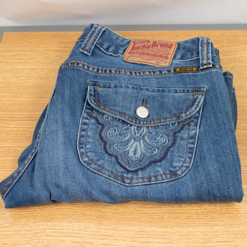 Lucky Brand Bootcut 12 32 X 31 Womens Denim Jeans Medium Wash Flap Pocket